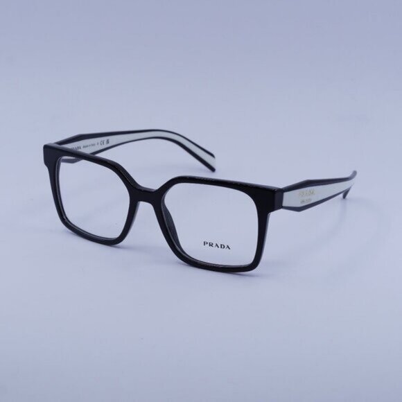 Prada PRB03V 16K1O1 Eyeglasses Black 54mm Square Frame - Picture 1 of 9